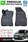 S-Dizayn Fiat Doblo Panelvan 3D Pro Havuzlu Ön 2'li Paspas 2010-2023 A+ Kalite