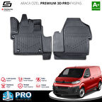 S-Dizayn Citroen Jumpy Panelvan 3D Pro Havuzlu Ön 2'Li Paspas 2016 Üzeri A+ Kalite