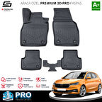 S-Dizayn Skoda Fabia 4 3D Pro Havuzlu Paspas 2021 Üzeri A+ Kalite