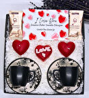 El Yapımı Lüks Aşk Mumları & Lüks Kahve Fincan Seti & Dijital Kişisel Hediye Kartı