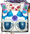 Premium Kahve Fincanı & Kristal Bardak & Lotus Mum & Özel Tasarım Hediye Kartı