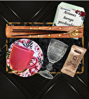 Özel Kahve Fincanı , Kahve Yanı Cam Bardak , Kurukahveci Mehmet Efendi Türk Kahvesi Hediye Seti 