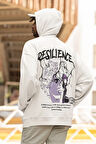 Resilience Baskılı Unisex Oversize Tasarım Hoodie