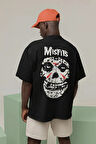 Rock Metal Müzik Grubu Misfits Baskılı Unisex Oversize Tişört