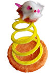 TİNEKE Yaylı Fareli Çember Hacı Yatmaz Kedi Oyuncağı 23x14 Cm 1 adet
