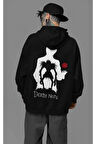 Deadly Notes Baskılı Unisex Oversize Anime Dizi Death Note Hoodie