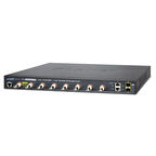 8-port Coax + 2-port 10/100/1000T + 2-port 100/1000X SFP Long Reach PoE over Coaxial Managed Switch