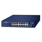 Yönetilemeyen Switch (Unmanaged Switch)16 x 10/100TX IEEE 802.3at/af PoE+ Injector (Port-1 ile Port-16 arası) (Port başına 30.8 watt) (PoE Güç Bütçesi maks. 185 Watt)2 x 10/100/1000T (Port-17 ve Por