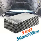 Araç Oto Kaput Kapı Taban Davlumbaz Ses Yalıtım Malzemesi 9mm Alm. Folyolu Kauçuk 50cmx100cm 5adet