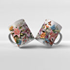 Baskılı Kupa Bardak Çiçek Teması - 2