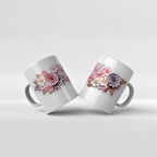 Baskılı Kupa Bardak Çiçek Teması - 5