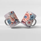 Baskılı Kupa Bardak Çiçek Teması - 6