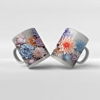 Baskılı Kupa Bardak Çiçek Teması - 8