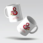 Baskılı Kupa Bardak 8 Mart Dünya Kadınlar Günü Teması - 8