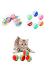 1 Adet Toplu Zilli Peluş Yumuşak İnteraktif Enerji Atmaya Yardımcı Hareketli Kedi Oyuncağı 3'lü Set