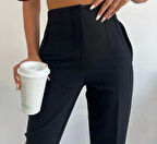 kadın siyah yüksek bel penslişhavuç paça ,bilek boy şpremium kalite pantolon