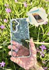 Samsung Galaxy A36 5G Uyumlu Kaliteli Sararmaz Gri-Şeffaf Kılıf - Kırılmaz Cam Hediyeli