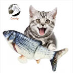 TİNEKE Peluş Kedi Oyuncağı Balık Kedi Nanesi Otlu Çıngıraklı Blue 1 Adet