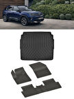 Sahler Citroen C5 Aircross 2025 ve Sonrası 4.5D Paspas ve Rizline 3D ALT Bagaj Havuzu Set