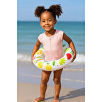 Intex 3-6 Yaş 51 cm Baskılı Simit Şişme Havuz ve Deniz Yüzme Simidi Çocuk Can Simidi