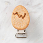 Hobi Baby Yumurta Figürlü Organik Ahşap Emzik Klip