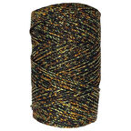 Makrome İpi 3mm  Polyester Siyah Altın Simli