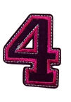 Aplike Ütü İle Yapışan 4  Rakamı  Arma 4x4 cm