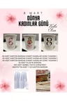 YENİ ÜRÜN **8 Mart Kadınlar Günü Tasarım Sepet 100’er Karton Bardak,Bambu karıştırıcı,Plastik Bardak