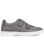 Sail Lakers - Gri Deri Cırtlı Erkek Günlük Ayakkab