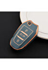 Fiat Doblo 2023+  Anahtar Koruma Kılıfı Gri/Gold Anahtarsız Çaliştırmaya Uyumludur
