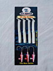 SeaHunter V8 Jig Series 8cm 5,5gr Silikon Yem 4pcs BEYAZ