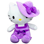 SUNMAN PELÜŞ OT180200-A HELLO KİTTY MOR ELBİSELİ ŞAPKALI 36 CM