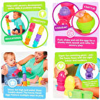 TOMY TOOMİES 73565 SAKLAMBAÇLI YUMURTA KULE SETİ HİDE SQUEAK EGG STACKERS 6-36M+