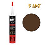 Selsil Genel Amaçlı Silikon KAHVERENGİ 322 gr. - 5 Adet