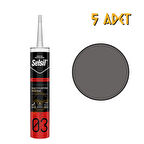 Selsil Genel Amaçlı Silikon ANTRASİT GRİ 322 gr. - 5 Adet