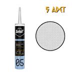 Selsil Mutfak Banyo Duşakabin Silikonu ŞEFFAF 280 ml. - 5 Adet