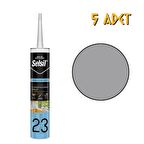 Selsil Yağmura Dayanıklı Silikonize Mastik GRİ 485 gr. - 5 Adet