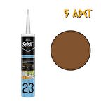 Selsil Yağmura Dayanıklı Silikonize Mastik ALTIN MEŞE 485 gr. - 5 Adet