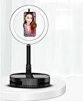 Senon Zore 26 Cm Foldable Işıklı Telefon Tutucu Ring Light Canlı Yayın Işığı Youtuber Işığı Selfi Işığı