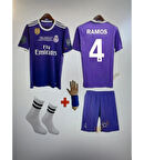 Yenteks  2017 Card?iiff Ligi Sergio Ramos Çocuk Alt-Üst Takım Çorap+Bileklik