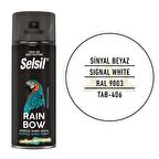 Selsil Rainbow Akrilik Sprey Boya SİNYAL BEYAZ 400 ml. - RAL9003