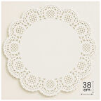 Dolphin Dantel Görünümlü Kağıt Tabak Altlığı - 38 Cm. - Beyaz Dantel Kağıt - 100 Adetlik Paket