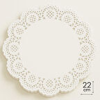 Dolphin Dantel Görünümlü Kağıt Tabak Altlığı - 22 Cm. - Beyaz Dantel Kağıt - 100 Adetlik Paket