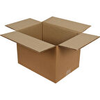 Baskısız Oluklu Kraft Karton Kargo Taşınma Depolama Kolisi - 60x40x40 Cm. - 10 Adet