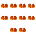 Plastik Şeffaf Turuncu Sup Kaşık - Tatlı Dondurma Kaşığı - 12.5 Cm. - 50 Adetlik 10 Paket