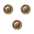 Parti Davet Piknik Doğum Günü Sert Plastik Mika Tabak - Altın - 18 Cm. - 6'lı 3 Paket