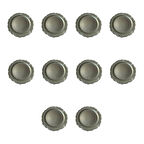 Davet Doğum Günü Parti Sert Plastik Yuvarlak Mika Tabak - 18 Cm. - Gri - 6'lı 10 Paket