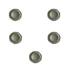 Davet Doğum Günü Parti Sert Plastik Yuvarlak Mika Tabak - 18 Cm. - Gri - 6'lı 5 Paket