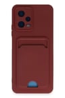 Redmi Note 12 4G Kılıf Kelvin Kartvizitli Silikon - Bordo