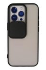 İphone 13 Kılıf Palm Buzlu Kamera Sürgülü Silikon - Siyah